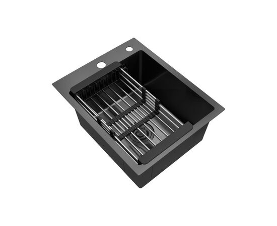 Мойка кухонная Kroner PVD Schwarze-4050HM (CV035374), изображение 4 Мойка кухонная Kroner PVD Schwarze-4050HM (CV035374), изображение 4