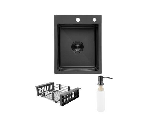 Мойка кухонная Kroner PVD Schwarze-4050HM (CV035374) Мойка кухонная Kroner PVD Schwarze-4050HM (CV035374)