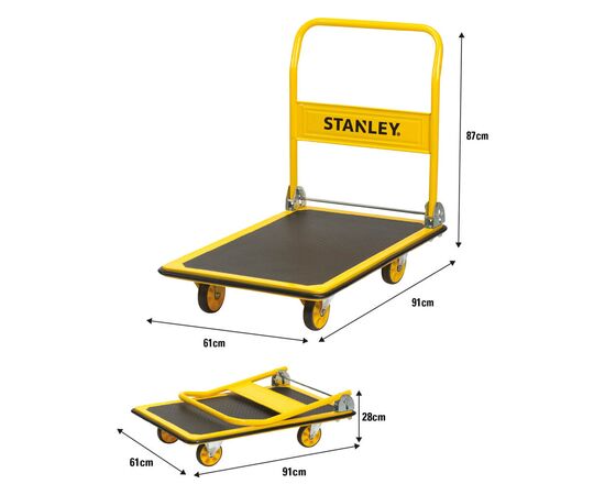 Тележка грузовая Stanley до 300кг, размер платформы 91х61см (SXWT-PC528), изображение 3 Тележка грузовая Stanley до 300кг, размер платформы 91х61см (SXWT-PC528), изображение 3