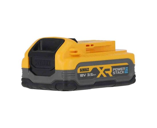 Аккумулятор к электроинструменту DeWALT 18V XR Li-lon PowerStack 3.5Ah, вес 0.54 кг (DCBP318), изображение 3 Аккумулятор к электроинструменту DeWALT 18V XR Li-lon PowerStack 3.5Ah, вес 0.54 кг (DCBP318), изображение 3