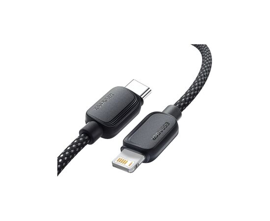 Дата кабель USB-C to Lightning 2.0m 20W black Essager (EXCTL-WLA01-P), изображение 2 Дата кабель USB-C to Lightning 2.0m 20W black Essager (EXCTL-WLA01-P), изображение 2