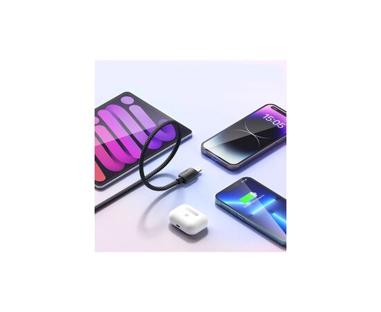Дата кабель USB-C to Lightning 2.0m 20W black Essager (EXCTL-WLA01-P), изображение 4 Дата кабель USB-C to Lightning 2.0m 20W black Essager (EXCTL-WLA01-P), изображение 4