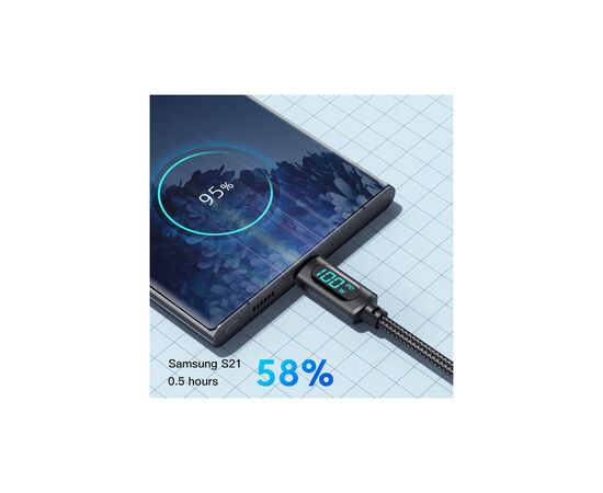 Дата кабель USB-C to USB-C 1.0m 100W LED black Essager (EXCTT1-XY01-P), изображение 3 Дата кабель USB-C to USB-C 1.0m 100W LED black Essager (EXCTT1-XY01-P), изображение 3