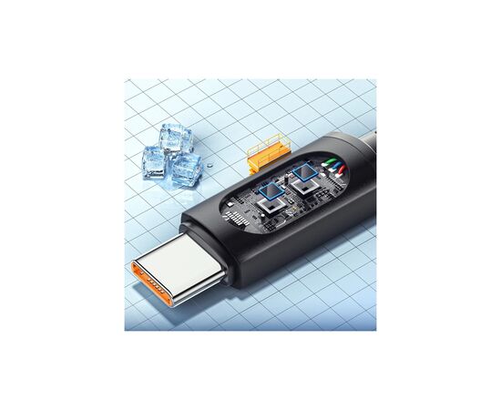 Дата кабель USB-C to USB-C 2.0m 100W LED black Essager (EXCTT1-XYA01-P), изображение 2 Дата кабель USB-C to USB-C 2.0m 100W LED black Essager (EXCTT1-XYA01-P), изображение 2