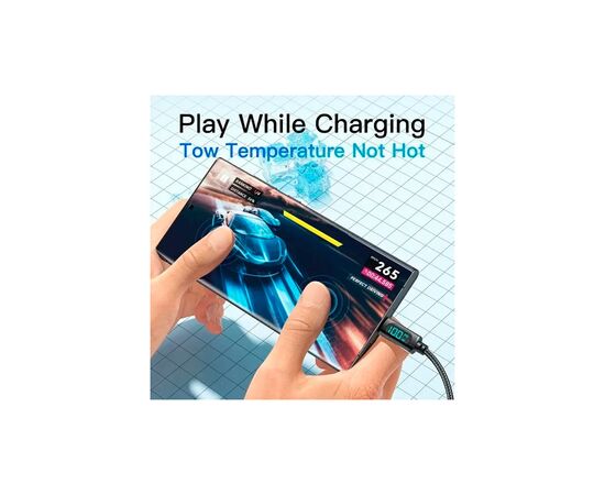 Дата кабель USB-C to USB-C 2.0m 100W LED black Essager (EXCTT1-XYA01-P), изображение 7 Дата кабель USB-C to USB-C 2.0m 100W LED black Essager (EXCTT1-XYA01-P), изображение 7