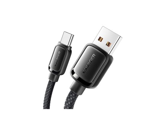 Дата кабель USB 2.0 AM to USB-C 1.0m 7A black Essager (EXCT-TD01-P), изображение 3 Дата кабель USB 2.0 AM to USB-C 1.0m 7A black Essager (EXCT-TD01-P), изображение 3