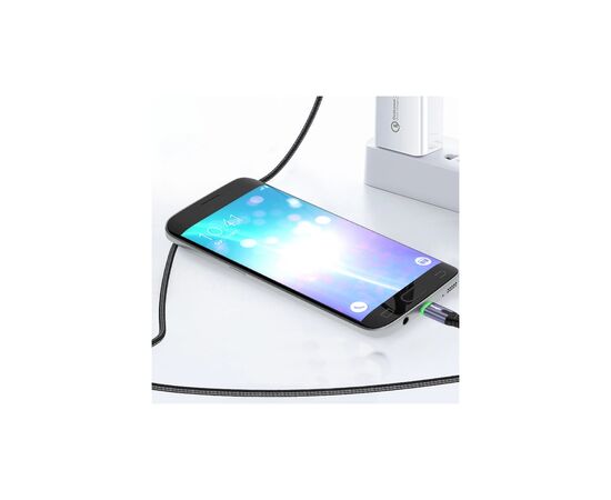 Дата кабель USB 2.0 AM to Micro 5P 1.0m 2.4A LED black Essager (EXCM-XG0G), изображение 4 Дата кабель USB 2.0 AM to Micro 5P 1.0m 2.4A LED black Essager (EXCM-XG0G), изображение 4