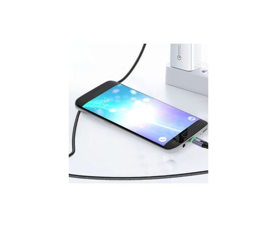 Дата кабель USB 2.0 AM to USB-C 2.0m 3A LED black Essager (EXCT-XGA0G), изображение 3 Дата кабель USB 2.0 AM to USB-C 2.0m 3A LED black Essager (EXCT-XGA0G), изображение 3
