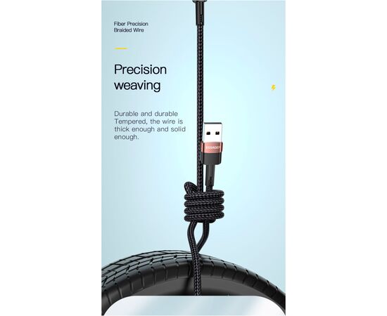 Дата кабель USB 2.0 AM to USB-C 3.0m 7A black Essager (EXCT-XCC01), изображение 7 Дата кабель USB 2.0 AM to USB-C 3.0m 7A black Essager (EXCT-XCC01), изображение 7
