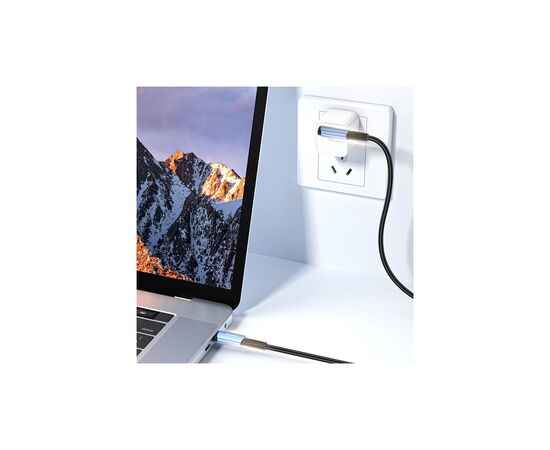 Дата кабель USB-C to USB-C 2.0m 100W 90° corner black Essager (EXCTT1-CGWTA01), изображение 3 Дата кабель USB-C to USB-C 2.0m 100W 90° corner black Essager (EXCTT1-CGWTA01), изображение 3