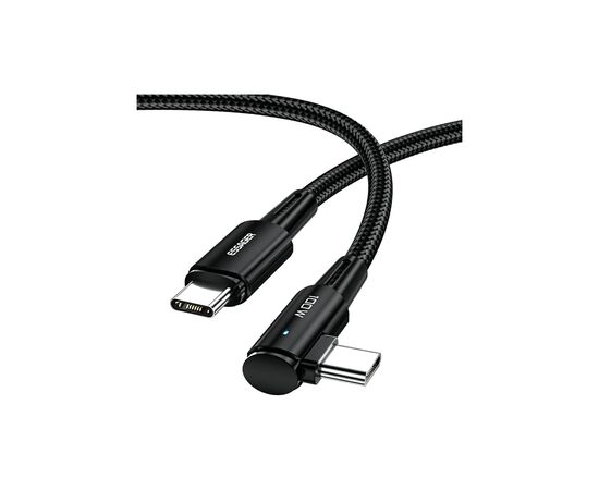 Дата кабель USB-C to USB-C 2.0m 100W 90° corner black Essager (EXCTT1-CGWTA01) Дата кабель USB-C to USB-C 2.0m 100W 90° corner black Essager (EXCTT1-CGWTA01)