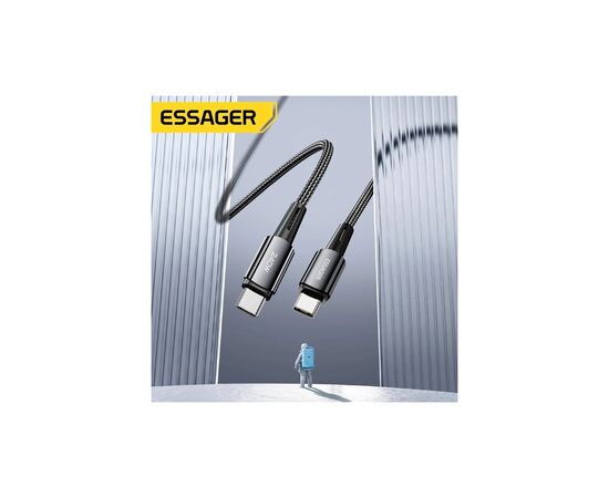 Дата кабель USB-C to USB-C 1.0m 240W Essager (EXCTT3-CG0G-P), изображение 9 Дата кабель USB-C to USB-C 1.0m 240W Essager (EXCTT3-CG0G-P), изображение 9