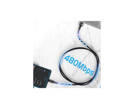 Дата кабель USB 2.0 AM to USB-C 3.0m 100W black Essager (EXC7A-CGC01-P), изображение 3 Дата кабель USB 2.0 AM to USB-C 3.0m 100W black Essager (EXC7A-CGC01-P), изображение 3