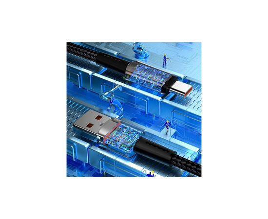 Дата кабель USB 2.0 AM to USB-C 3.0m 100W black Essager (EXC7A-CGC01-P), изображение 6 Дата кабель USB 2.0 AM to USB-C 3.0m 100W black Essager (EXC7A-CGC01-P), изображение 6