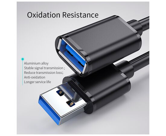Дата кабель USB 3.0 AM/AF 3.0m Essager (EXCAM-YTD01), изображение 8 Дата кабель USB 3.0 AM/AF 3.0m Essager (EXCAM-YTD01), изображение 8