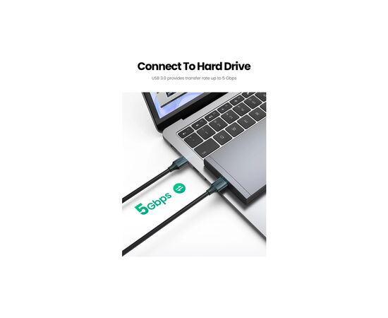 Дата кабель USB 3.0 AM/AM 2.0m US128 black Ugreen (10371), зображення 4 Дата кабель USB 3.0 AM/AM 2.0m US128 black Ugreen (10371), зображення 4