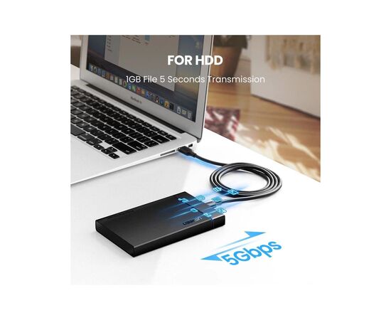 Дата кабель USB 3.0 AM to USB-C 0.5m 3A US184 black Ugreen (20881), изображение 4 Дата кабель USB 3.0 AM to USB-C 0.5m 3A US184 black Ugreen (20881), изображение 4