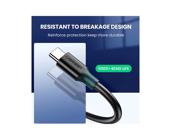 Дата кабель USB 3.0 AM to USB-C 0.5m 3A US184 black Ugreen (20881), изображение 6 Дата кабель USB 3.0 AM to USB-C 0.5m 3A US184 black Ugreen (20881), изображение 6