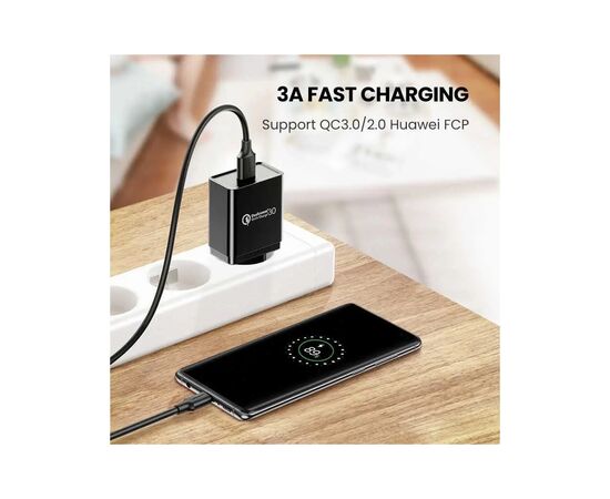 Дата кабель USB 3.0 AM to USB-C 1.5m 3A US184 black Ugreen (20883), изображение 2 Дата кабель USB 3.0 AM to USB-C 1.5m 3A US184 black Ugreen (20883), изображение 2