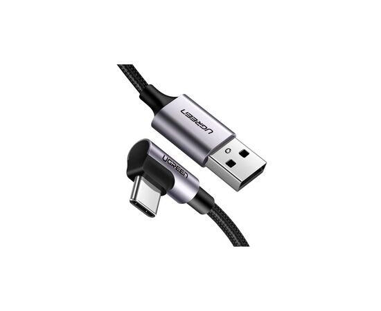 Дата кабель USB 2.0 AM to USB-C 3.0m 3A US284 90° corner black Ugreen (70255) Дата кабель USB 2.0 AM to USB-C 3.0m 3A US284 90° corner black Ugreen (70255)