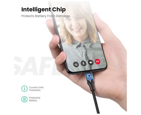Дата кабель USB 2.0 AM to Micro 5P 0.5m 2A US290 black Ugreen (60145), зображення 5 Дата кабель USB 2.0 AM to Micro 5P 0.5m 2A US290 black Ugreen (60145), зображення 5