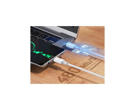 Дата кабель USB-C to USB-C 1.5m 5A 100W US300 white Ugreen (80370), изображение 2 Дата кабель USB-C to USB-C 1.5m 5A 100W US300 white Ugreen (80370), изображение 2