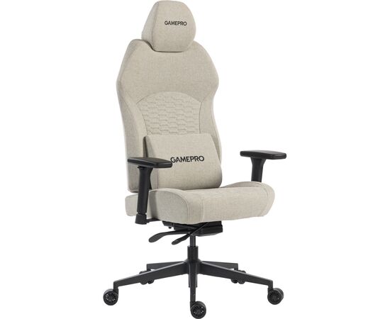 Кресло игровое GamePro GC760LG Fabric Light Gray (GC760LG), изображение 2 Кресло игровое GamePro GC760LG Fabric Light Gray (GC760LG), изображение 2