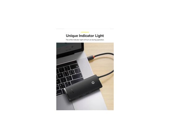 Концентратор Baseus USB-C 6-in-1 HDMI + 2xUSB 3.0 + USB-C + SD/TF black (WKQX050001), изображение 6 Концентратор Baseus USB-C 6-in-1 HDMI + 2xUSB 3.0 + USB-C + SD/TF black (WKQX050001), изображение 6