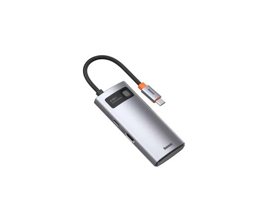 Концентратор Baseus USB-C 4-in-1 3xUSB 3.0 + RJ45 1000Mbps gray (WKWG070113), изображение 3 Концентратор Baseus USB-C 4-in-1 3xUSB 3.0 + RJ45 1000Mbps gray (WKWG070113), изображение 3