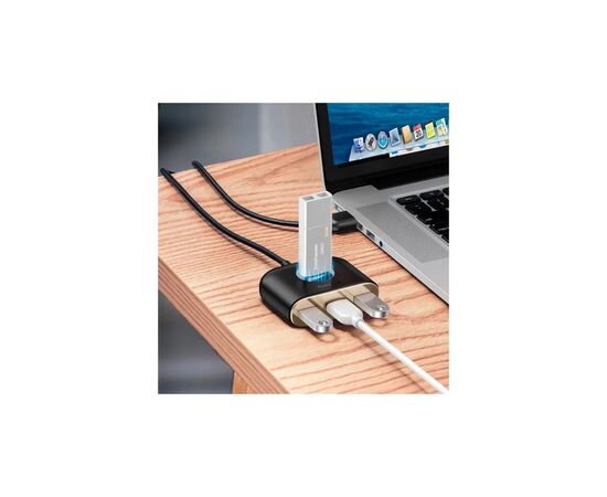 Концентратор Baseus USB 3.0 to 1xUSB 3.0 + 3xUSB 2.0 1.0m (CAHUB-AY01), изображение 5 Концентратор Baseus USB 3.0 to 1xUSB 3.0 + 3xUSB 2.0 1.0m (CAHUB-AY01), изображение 5