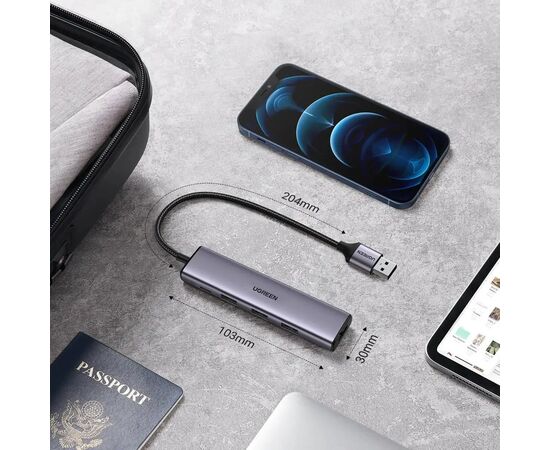Концентратор Ugreen USB 3.0 to 4xUSB 3.0 CM473 (20805), изображение 5 Концентратор Ugreen USB 3.0 to 4xUSB 3.0 CM473 (20805), изображение 5
