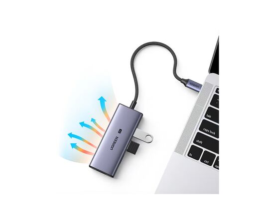 Концентратор Ugreen USB-C 4-in-1 3xUSB 3.0 + HDMI CM500 gray (50629), изображение 3 Концентратор Ugreen USB-C 4-in-1 3xUSB 3.0 + HDMI CM500 gray (50629), изображение 3