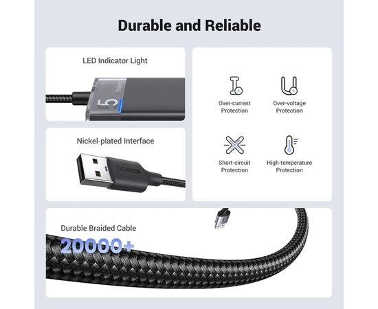 Концентратор Ugreen USB 3.0 to 4xUSB 3.2 Gen1 CM653 black (15548), изображение 6 Концентратор Ugreen USB 3.0 to 4xUSB 3.2 Gen1 CM653 black (15548), изображение 6