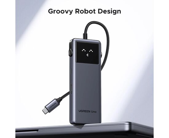 Концентратор Ugreen USB-C to HDMI + 2xUSB 3.2 + 2xUSB-C 3.2 + PD CM888 gray (35998), изображение 4 Концентратор Ugreen USB-C to HDMI + 2xUSB 3.2 + 2xUSB-C 3.2 + PD CM888 gray (35998), изображение 4