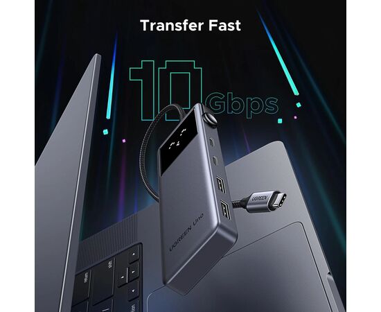 Концентратор Ugreen USB-C to HDMI + 2xUSB 3.2 + 2xUSB-C 3.2 + PD CM888 gray (35998), изображение 5 Концентратор Ugreen USB-C to HDMI + 2xUSB 3.2 + 2xUSB-C 3.2 + PD CM888 gray (35998), изображение 5