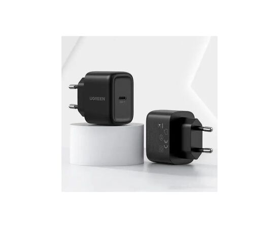 Зарядное устройство Ugreen USB-C PD25W + cable USB-C to USB-C 2.0m CD250 black (50581), изображение 10 Зарядное устройство Ugreen USB-C PD25W + cable USB-C to USB-C 2.0m CD250 black (50581), изображение 10