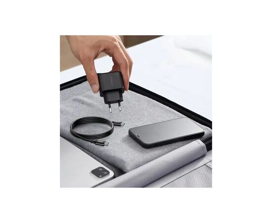 Зарядное устройство Ugreen USB-C PD25W + cable USB-C to USB-C 2.0m CD250 black (50581), изображение 3 Зарядное устройство Ugreen USB-C PD25W + cable USB-C to USB-C 2.0m CD250 black (50581), изображение 3