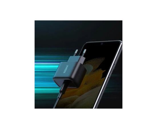 Зарядное устройство Ugreen USB-C PD25W + cable USB-C to USB-C 2.0m CD250 black (50581), изображение 7 Зарядное устройство Ugreen USB-C PD25W + cable USB-C to USB-C 2.0m CD250 black (50581), изображение 7