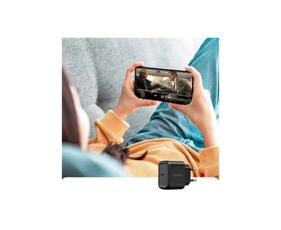 Зарядное устройство Ugreen USB-C PD25W + cable USB-C to USB-C 2.0m CD250 black (50581), изображение 9 Зарядное устройство Ugreen USB-C PD25W + cable USB-C to USB-C 2.0m CD250 black (50581), изображение 9