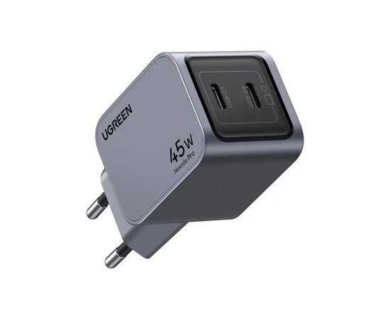 Зарядное устройство Ugreen 2xUSB-C PD45W GaN X707 gray (35008) Зарядное устройство Ugreen 2xUSB-C PD45W GaN X707 gray (35008)