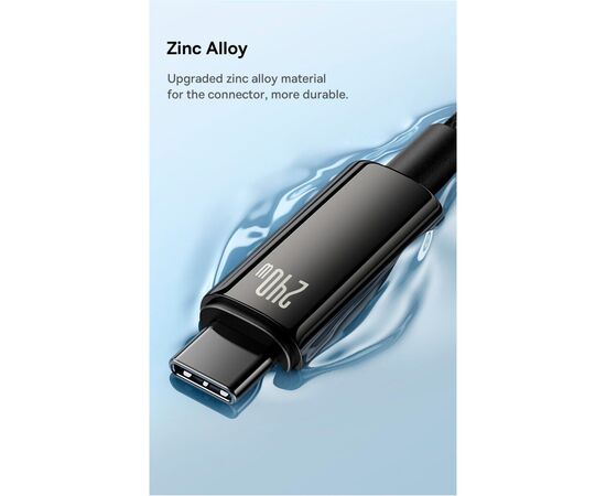 Дата кабель USB-C to USB-C 1.0m 240W Black Baseus (CAWJ040001), зображення 11 Дата кабель USB-C to USB-C 1.0m 240W Black Baseus (CAWJ040001), зображення 11