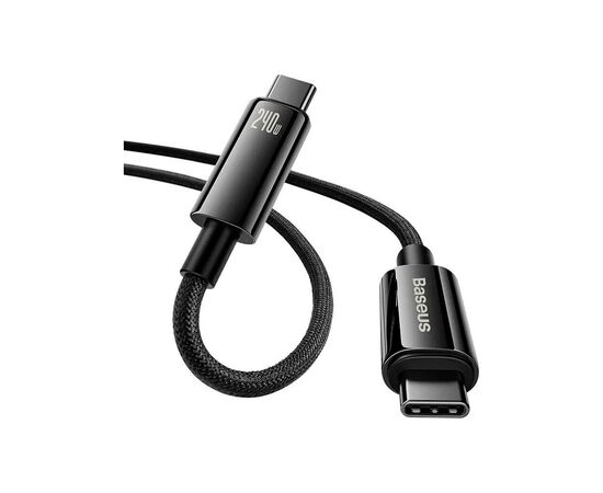 Дата кабель USB-C to USB-C 1.0m 240W Black Baseus (CAWJ040001), зображення 2 Дата кабель USB-C to USB-C 1.0m 240W Black Baseus (CAWJ040001), зображення 2