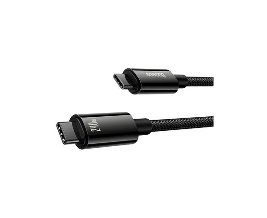 Дата кабель USB-C to USB-C 1.0m 240W Black Baseus (CAWJ040001), зображення 3 Дата кабель USB-C to USB-C 1.0m 240W Black Baseus (CAWJ040001), зображення 3