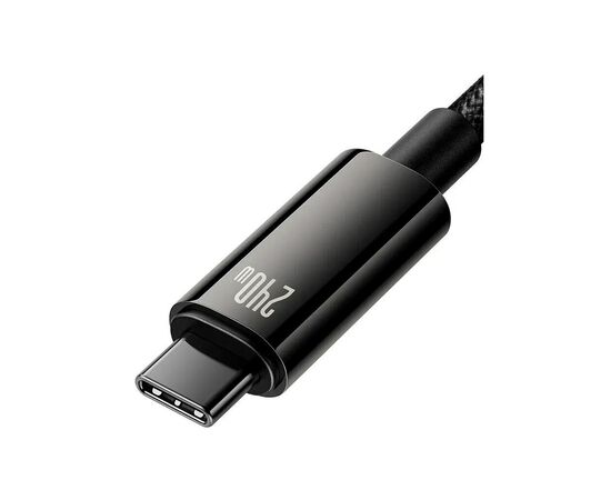 Дата кабель USB-C to USB-C 1.0m 240W Black Baseus (CAWJ040001), зображення 4 Дата кабель USB-C to USB-C 1.0m 240W Black Baseus (CAWJ040001), зображення 4
