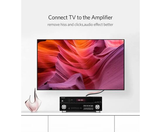 Кабель мультимедийный 2xRCA M to 2xRCA M 1.0m AV104 black Ugreen (30747), изображение 3