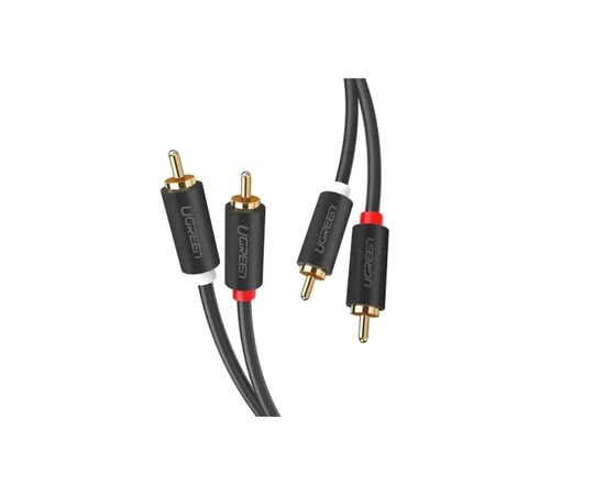 Кабель мультимедийный 2xRCA M to 2xRCA M 1.0m AV104 black Ugreen (30747)
