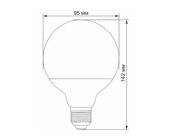 Лампочка Videx G95e 15W E27 4100K (VL-G95e-15274), изображение 3 Лампочка Videx G95e 15W E27 4100K (VL-G95e-15274), изображение 3