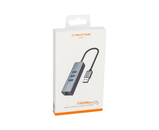 Концентратор Cabletime USB 3.0 to 3xUSB 3.0 + RJ45 0.15m (CA913374), изображение 4 Концентратор Cabletime USB 3.0 to 3xUSB 3.0 + RJ45 0.15m (CA913374), изображение 4