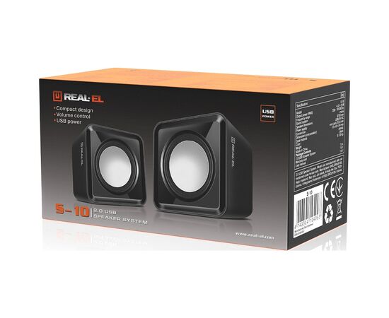 Акустическая система REAL-EL S-10 USB Black (EL121100020), изображение 10