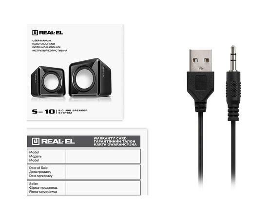 Акустическая система REAL-EL S-10 USB Black (EL121100020), изображение 9